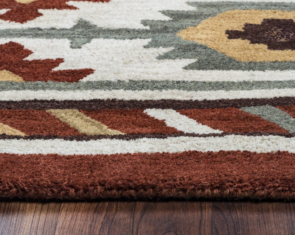 Rizzy Home Southwest SU1822 Rust Southwest/Tribal Area Rug, Rectangular 8'x10'