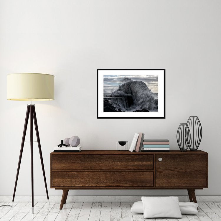 "Danger Pier" Framed Digital Print by Roberto Zanleone, 38"x28"