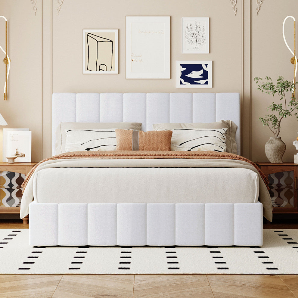 Gewnee Queen size Upholstered Platform bed
