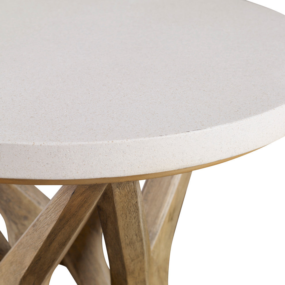 Uttermost - 25437 - Accent Table - Marnie - Mixed Woods With An Natural Ivory
