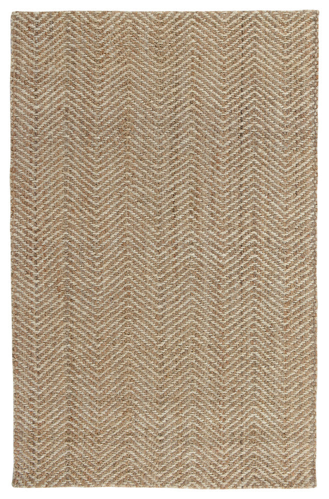 Chevron Hand-woven Jute Area Rug by Kosas Home