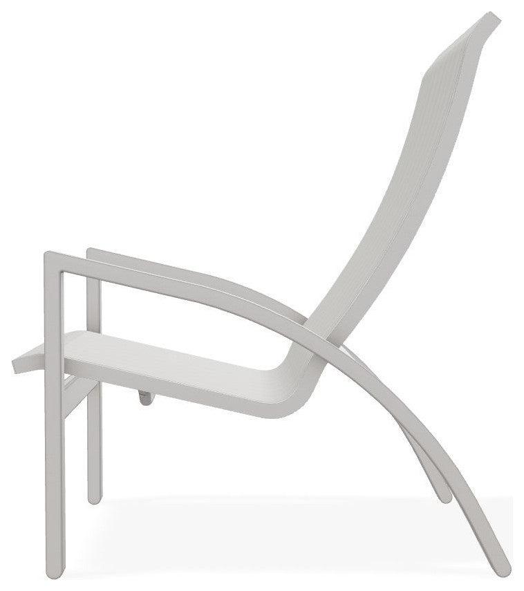 Kendall Sling Stackable Outdoor Lounge Chair, Harbor/Warm Gray