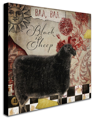 Color Bakery 'Baa Baa Black Sheep' Canvas Art, 35x35