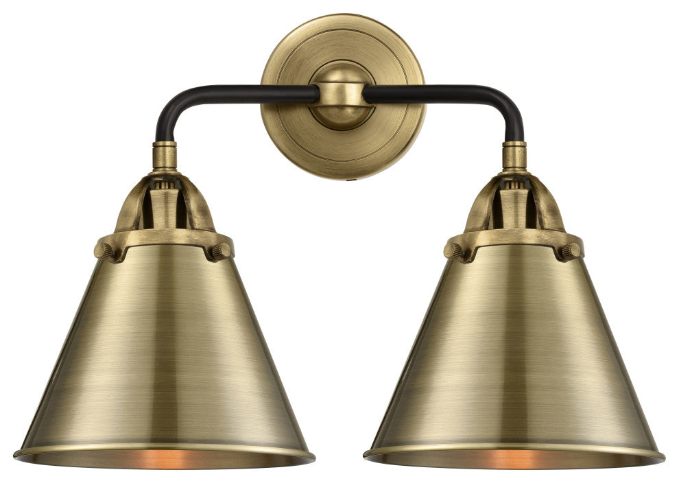 Innovations 288-2W-BAB-M13-AB 2-Light Bath Vanity Light, Black Antique Brass