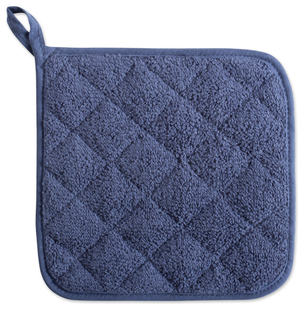 DII French Blue Terry Pot Holder, Set of 3