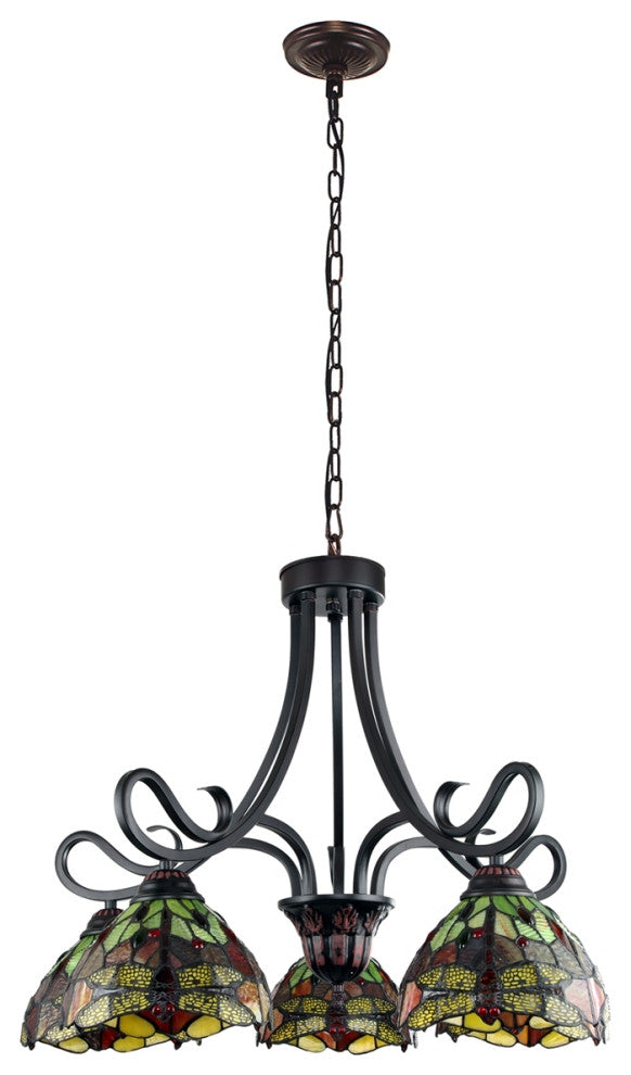 CHLOE Lighting CH3T471RD27-DD5 EMPRESS Dragonfly Bronze 5 LightLarge Chandelier