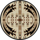 Horse Thieves Rug, Natural, 8'x8' Round, Round
