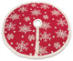 Red Woven Snowflake Tree Skirt 48"D
