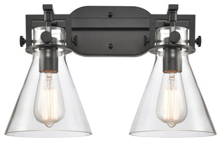Innovations Lighting 411-2W-BK-7CL-LED Cone 2 Light 17" Bath Vanity Light