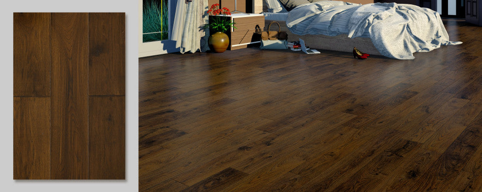Hickory Spice Brown 1/2"X7"Xrandom Length Hardwood Flooring(25.26 Sqft/Box)