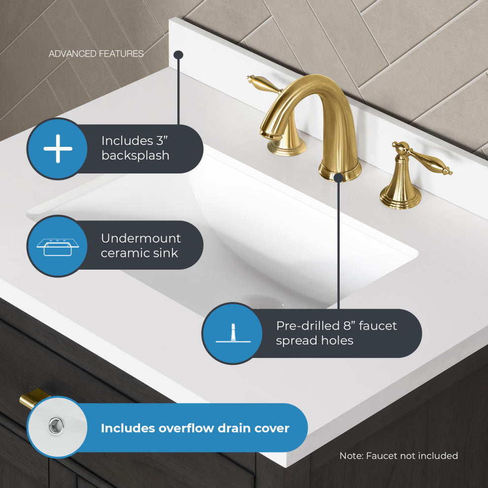 OVE Decors Bailey Vanity, Matte Black, 72"