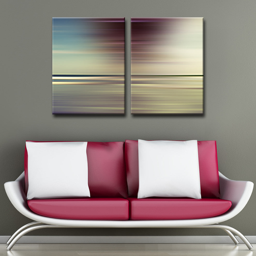 Ready2HangArt 'Blur Stripes XIV' 2-PC Canvas Wall Art, 16 in. Highx12 in. Wide