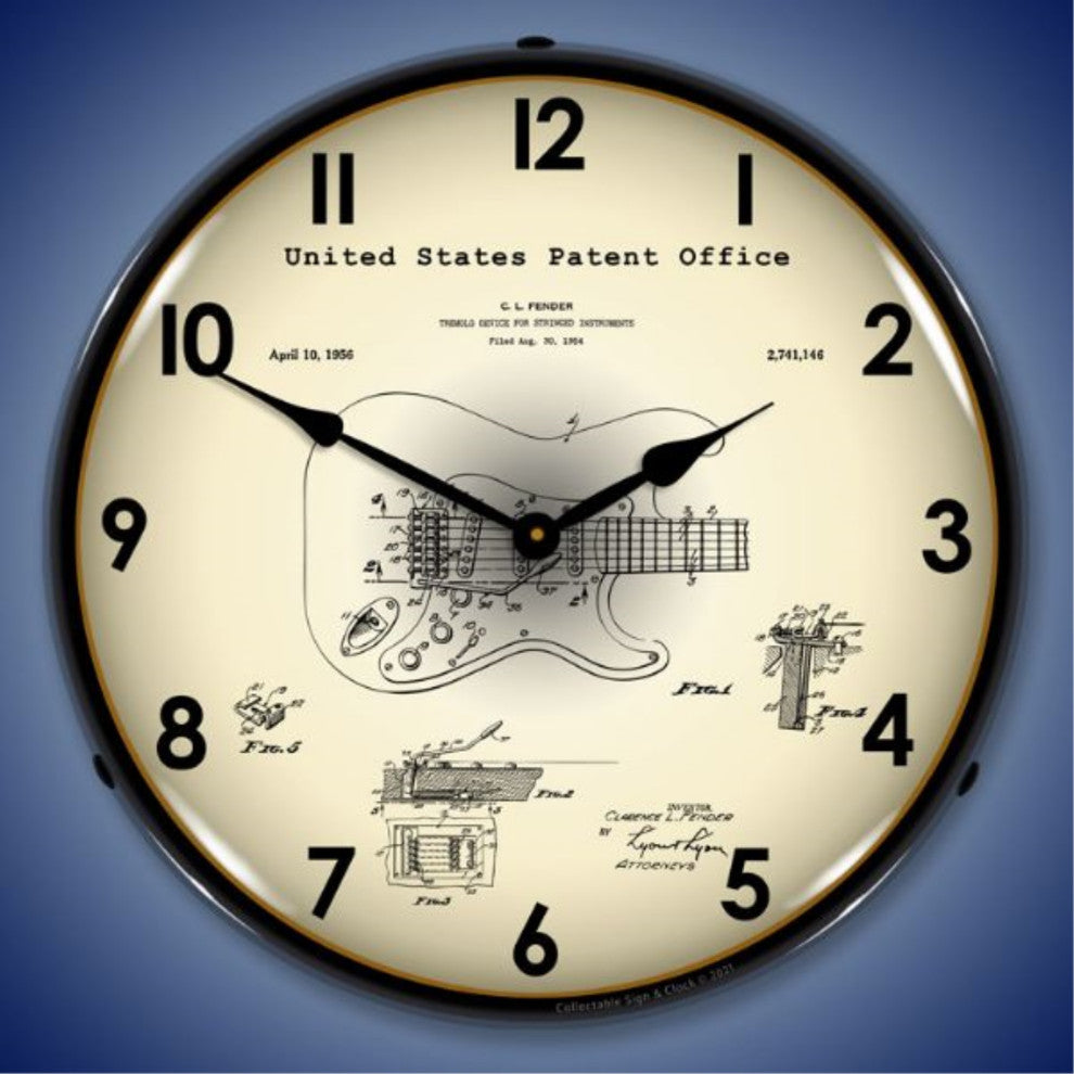 21031199 Fender 1954  Patent Clock