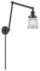 Small Canton 1-Light Swing Arm, Oil Rubbed Bronze, Clear