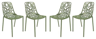 LeisureMod Modern Devon Aluminum Chair, Set of 4