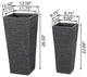 Tengren Outdoor Medium and Small Cast Stone Planters, Set of 2
