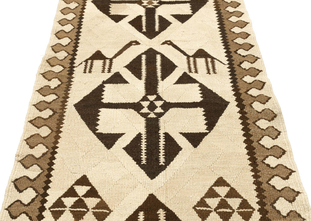 Vintage Turkish Kilim Runner 3' 2" x 11' 4", 38 in. x 136 in.