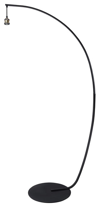 Aspen Creative 45701-11, 1-Light Arc Floor Lamp, Matte Black, 72" High