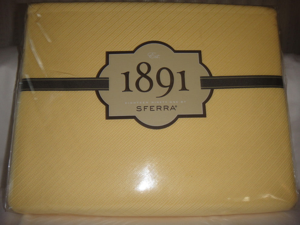 1891 Sferra Opera Full/Queen Blanket, Canary Yellow