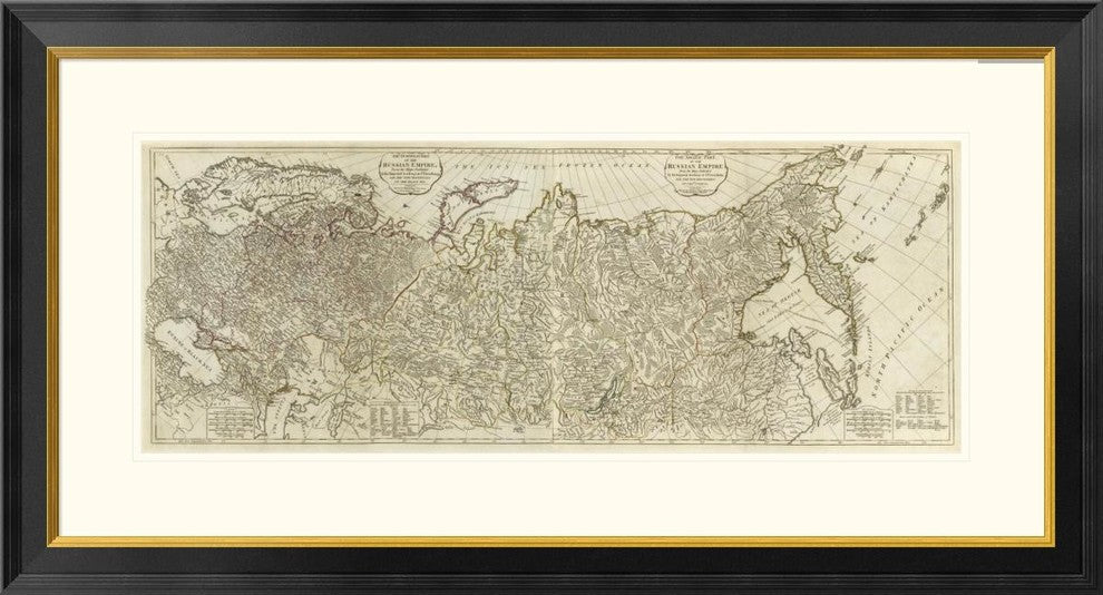 The European Part, The Russian Empire. The Asiatic Part, 1790, 40"x21"