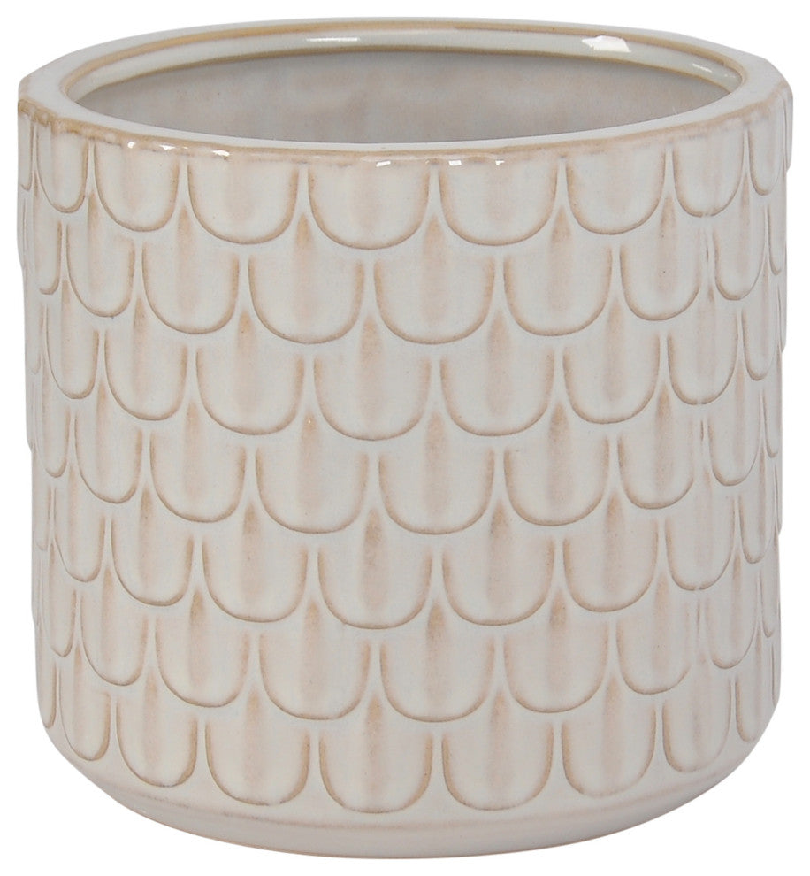 Contemporary Herb Planter 7in White - White