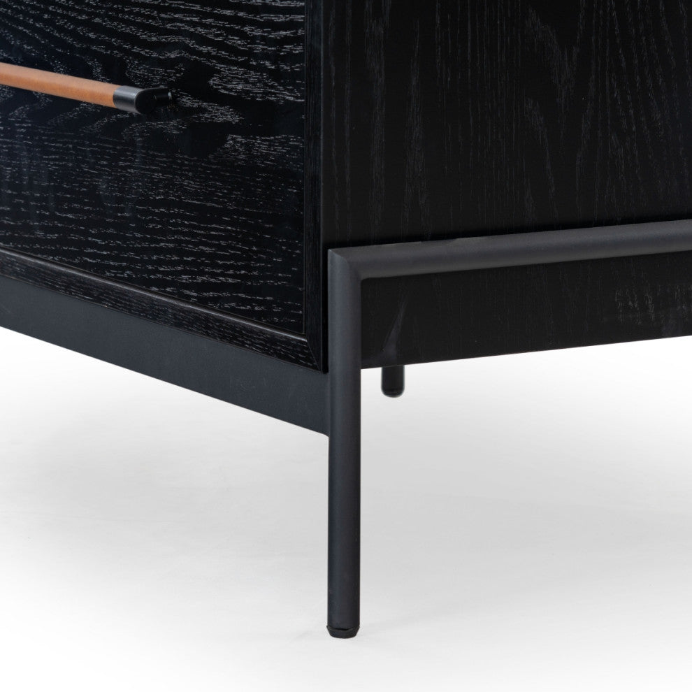 Safavieh Couture Chandri Nightstand, Black/Brown