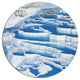 Pamukkale Pools In Turkey, Landscape Disc Metal Artwork, 36"