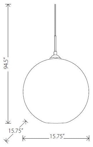Marshall Pendant Lamp, Chrome