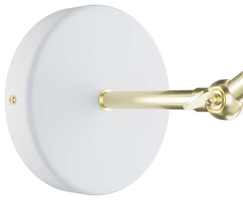 Sconce Wall Lamp Light Fixture, White, Metal, Modern Cafe Bistro Hospitality