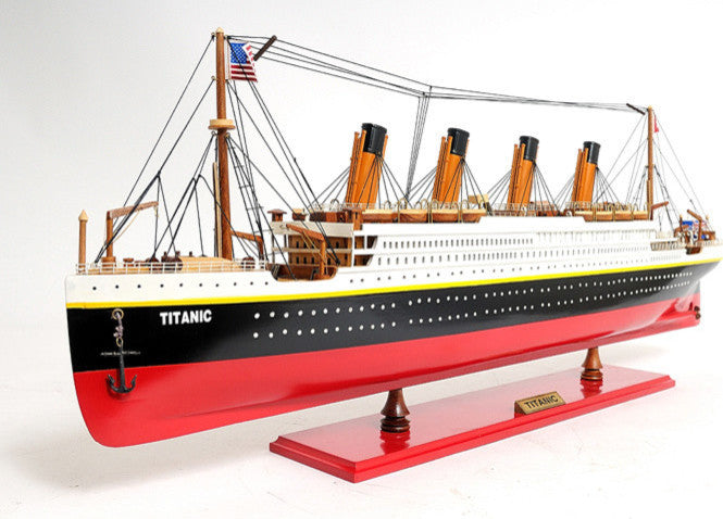 Titanic Painted Cruise Ship Model, Medium
