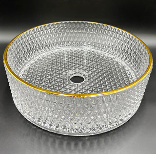 Modern Wall-Mount Vanity With Top & 14" Sink, Top Gold, 36"