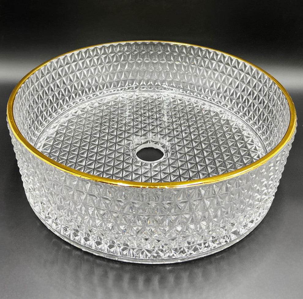 Modern Wall-Mount Vanity With Top & 14" Sink, Top Gold, 36"