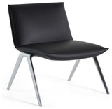 Modrest Cedric Modern Black Vegan Leather Accent Chair