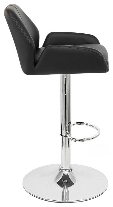 Set of 4 Modern Home Tesla "Leather" Contemporary Adjustable Height Bar/Counter