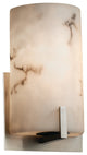 LumenAria Century 1-Light Wall Sconce, Faux Alabaster Shade