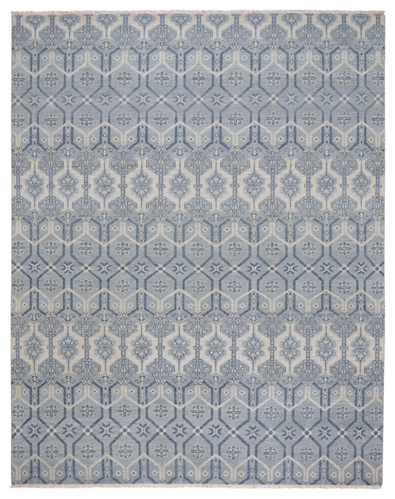 Capel Burmesse-Temple Lt. Azure 1883_400 Hand Knotted Rugs - 8' 6" X 11' 6"