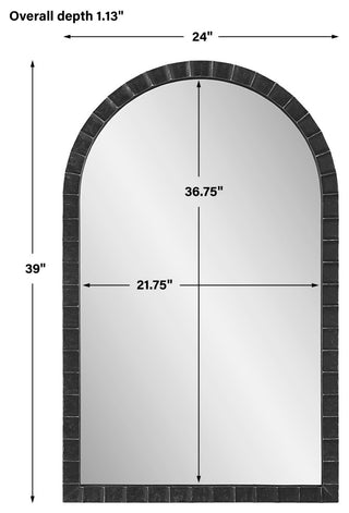 Uttermost Dandridge Black Arch Mirror