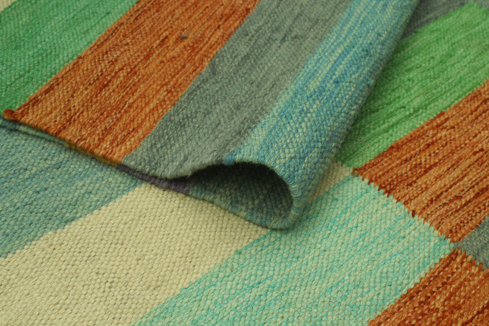 Winchester Kilim Safiye Gray/Orange Rug, 5'0x6'6