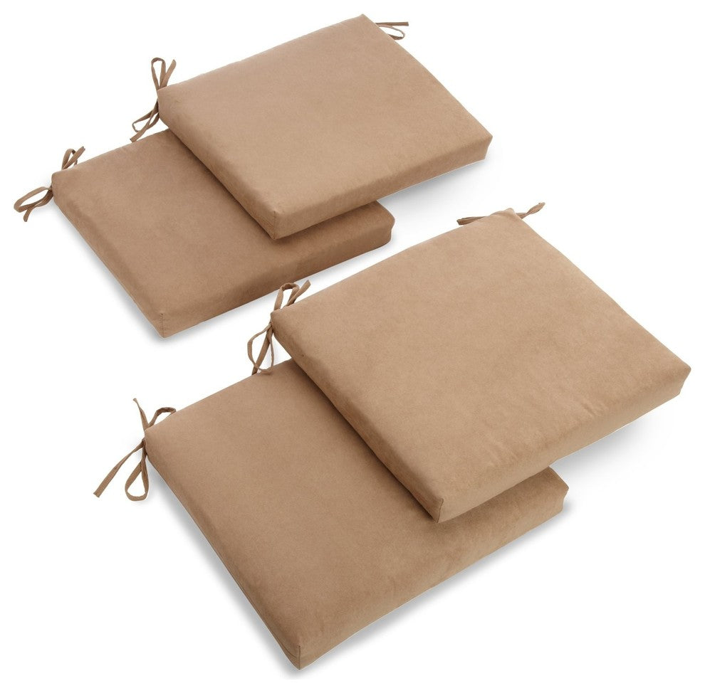 20"x19" Polyester Chair Cushion, Set of 4, Java