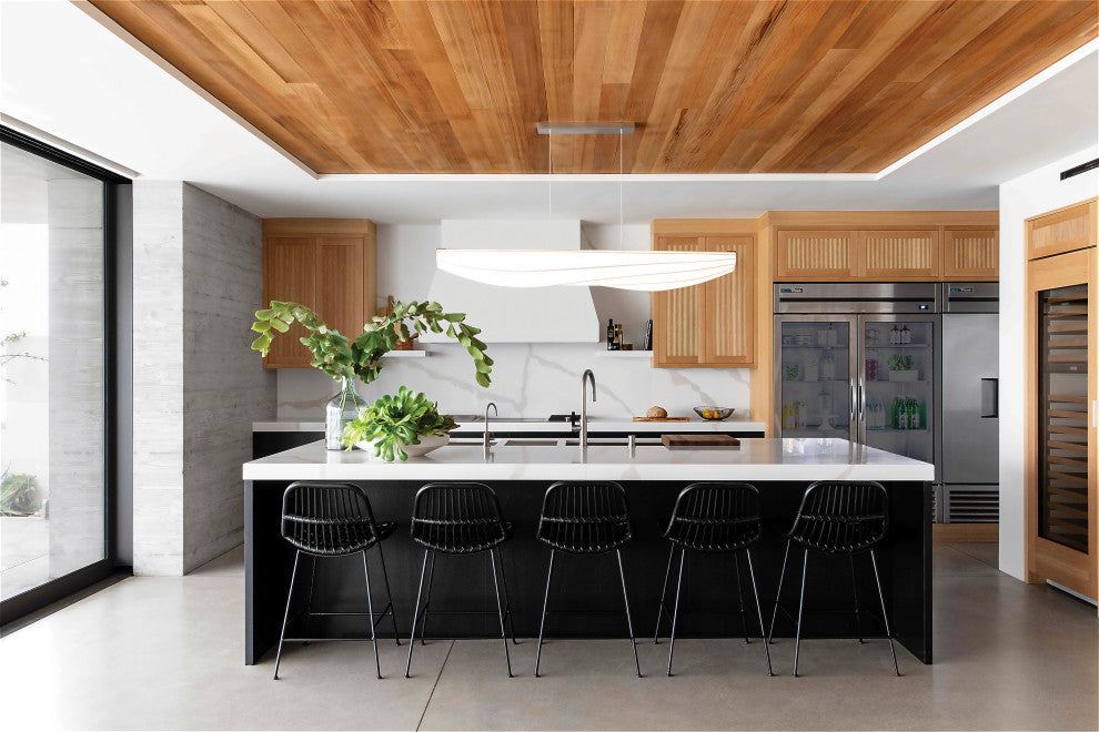 Lenis LED Linear Pendant, Walnut, 3500k - 277v