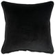 Black Solid Luxurious Modern Throw Pillow