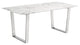 70.9" X 35.4" X 29.7" Stone And Brushed Atlas White Dining Table