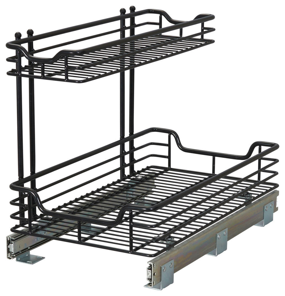 2 Tier Sliding Cabinet Organizer