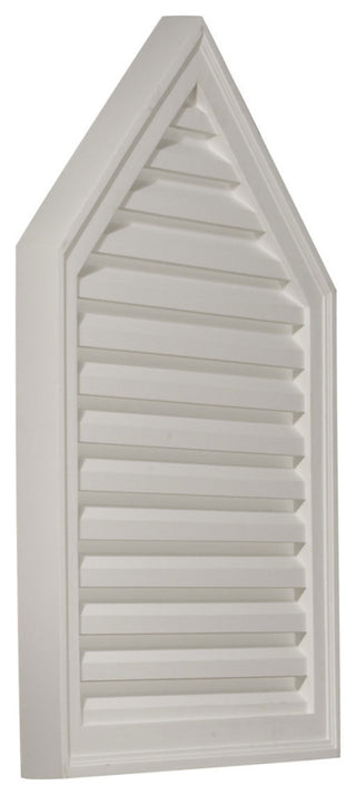 24"W x 30"H Peaked Gable Vent Louver, Decorative