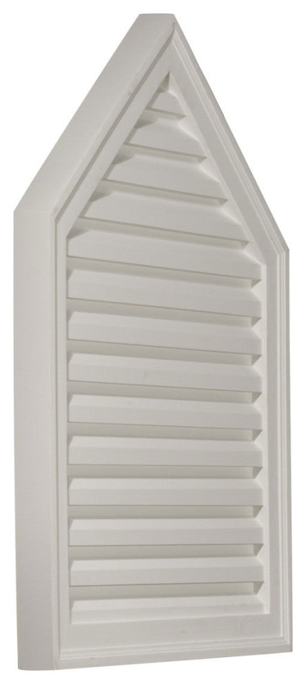24"W x 30"H Peaked Gable Vent Louver, Decorative