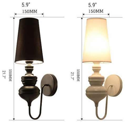 Luxury Wall Lamp in Classic Style for Living Room, Bedroom, White