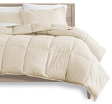 Bare Home 8-Piece Bed-in-a-Bag Split Sizes, Sand, White, Split Queen