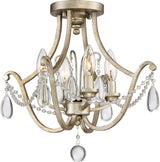 Quoizel REG1716VG Four Light Semi-Flush Mount Regent Vintage Gold