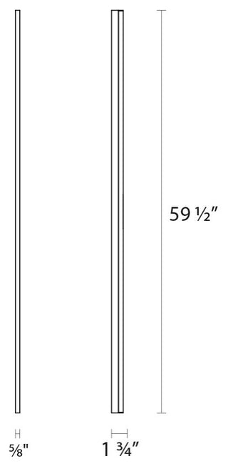 Sonneman 2332 Stiletto Lungo 60" LED Bath Bar - Satin White