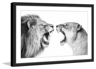 "Heated Discussion" Framed Painting Print, 24x16